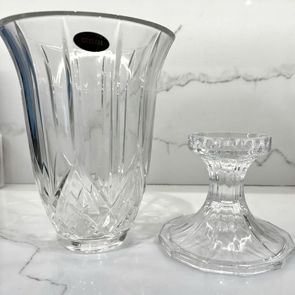 Toscany Classic 12" Crystal Hurricane Candle Holder - Picture 4 of 6